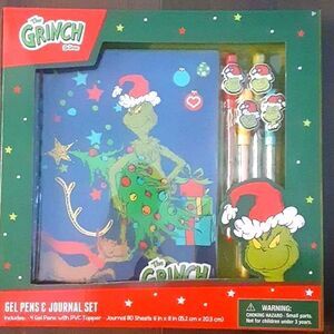 New The Grinch Journal/Gel Pen Set
